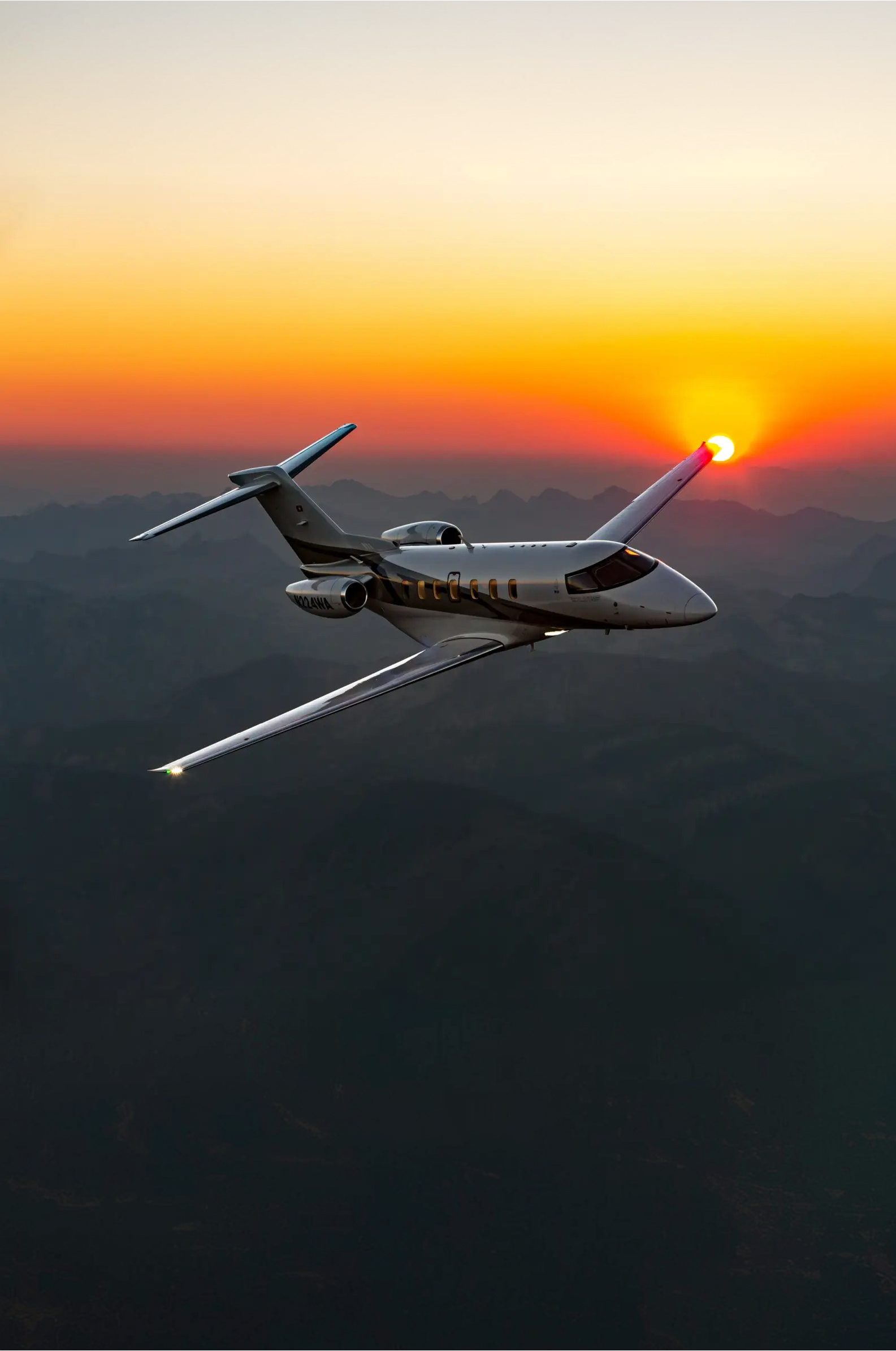 Pilatus PC-24 private jet for travel to the Cannes Yachting Festival