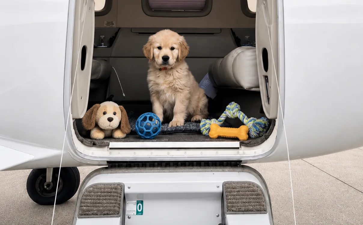    Flying with a dog on a private jet with PVJets