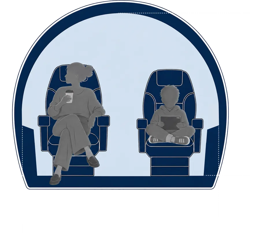 Sección transversal de la cabina del Pilatus PC-12