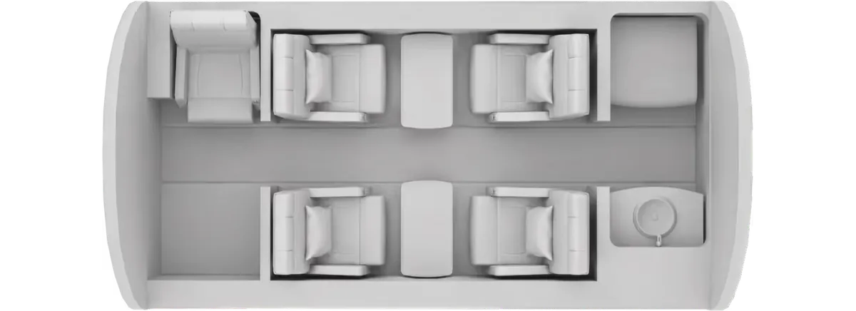Esquema de cabina del Cessna Citation M2 Gen2