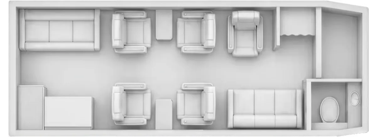 Esquema de cabina del Beechcraft Hawker 750