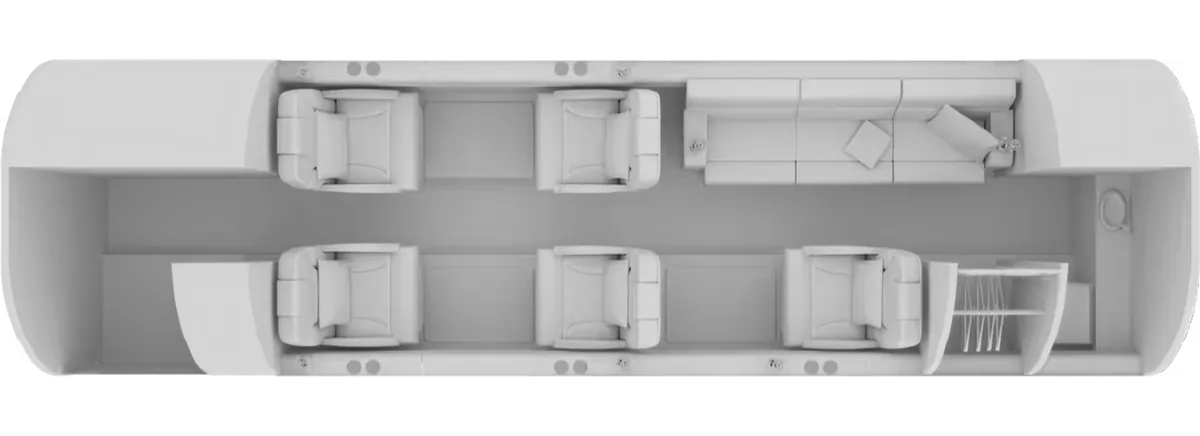 Esquema de cabina del Beechcraft Hawker 850XP