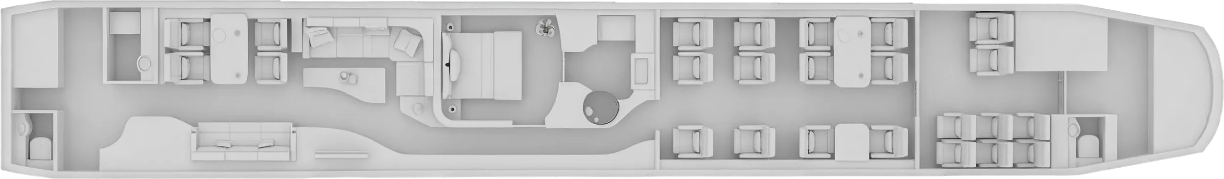 Esquema de cabina del Airbus ACJ320