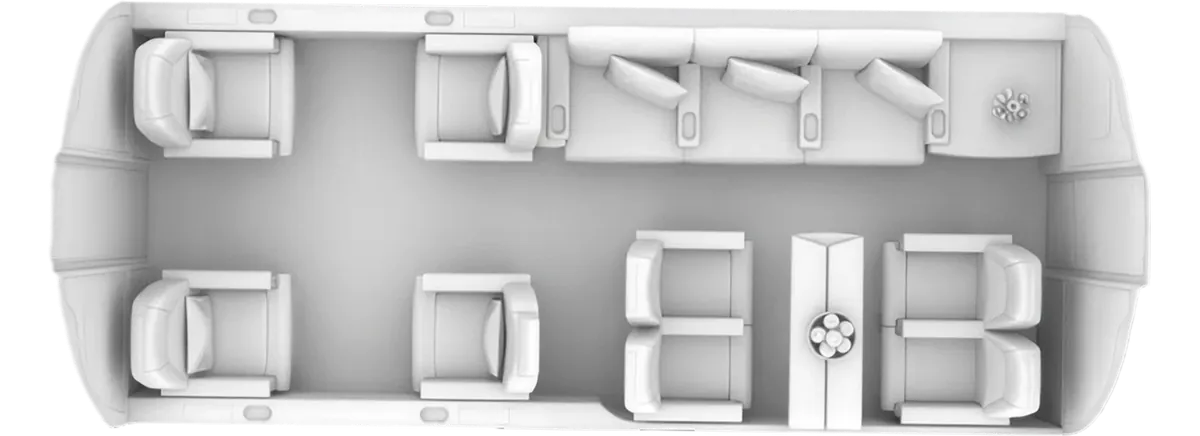 Esquema de cabina del Bombardier Challenger 600