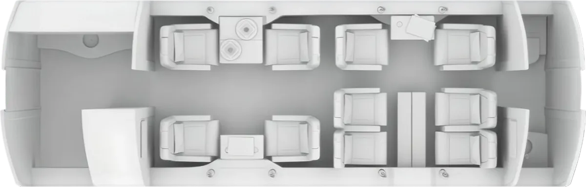 Esquema de cabina del Bombardier Challenger 601