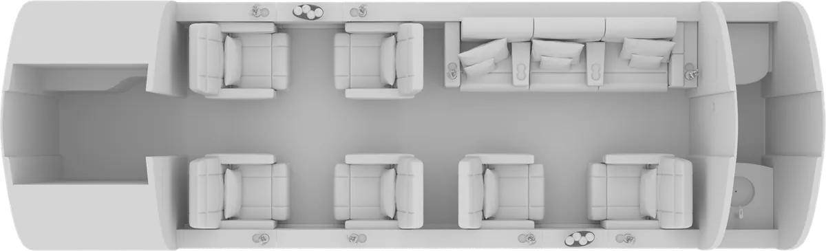 Esquema de cabina del Bombardier Challenger 650