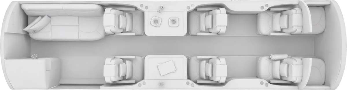 Esquema de cabina del Cessna Citation Latitude