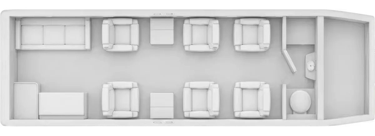 Esquema de cabina del Cessna Citation VI