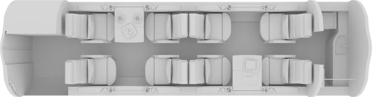 Esquema de cabina del Cessna Citation X