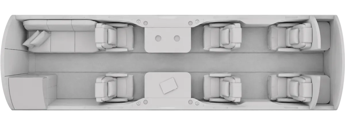 Esquema de cabina del Cessna Citation XLS Gen2
