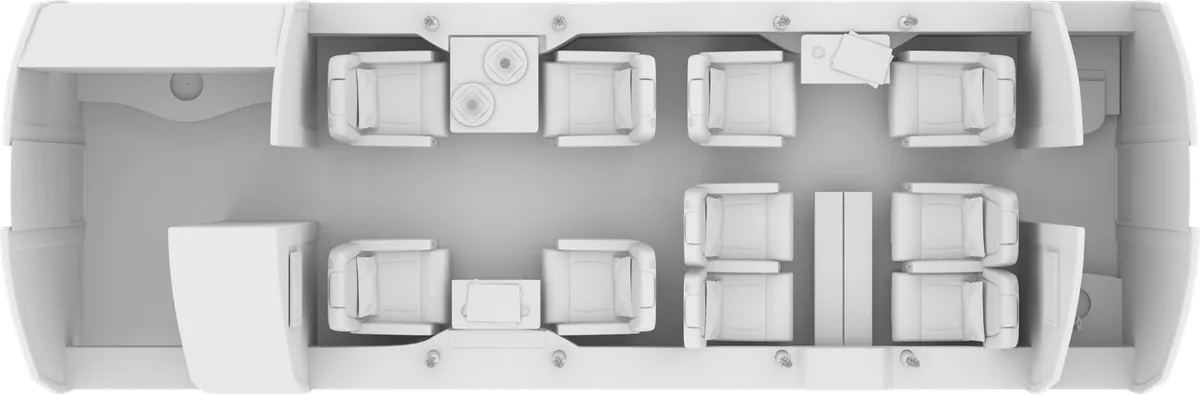 Esquema de cabina del Dassault Falcon 2000LXS