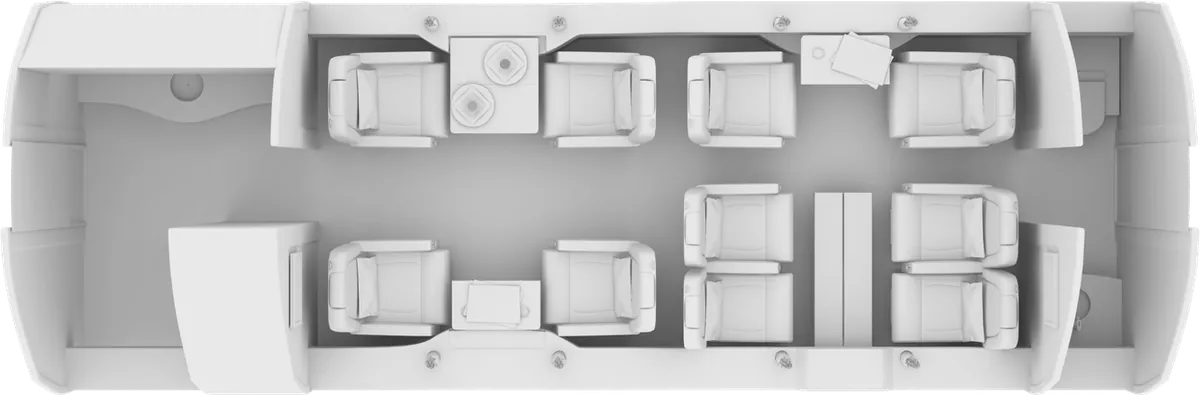 Esquema de cabina del Dassault Falcon 2000S