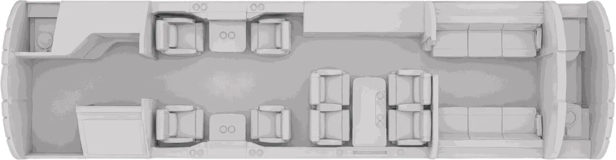 Esquema de cabina del Dassault Falcon 6X