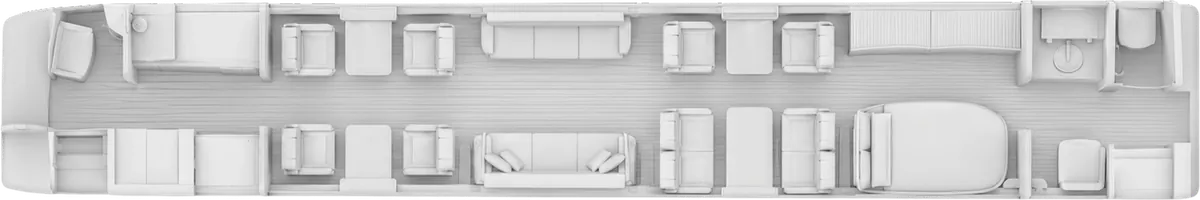 Esquema de cabina del Gulfstream G700