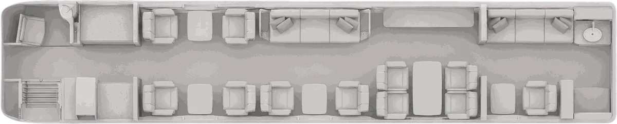 Esquema de cabina del Gulfstream G800