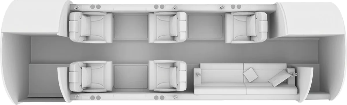 Esquema de cabina del Beechcraft Hawker 4000