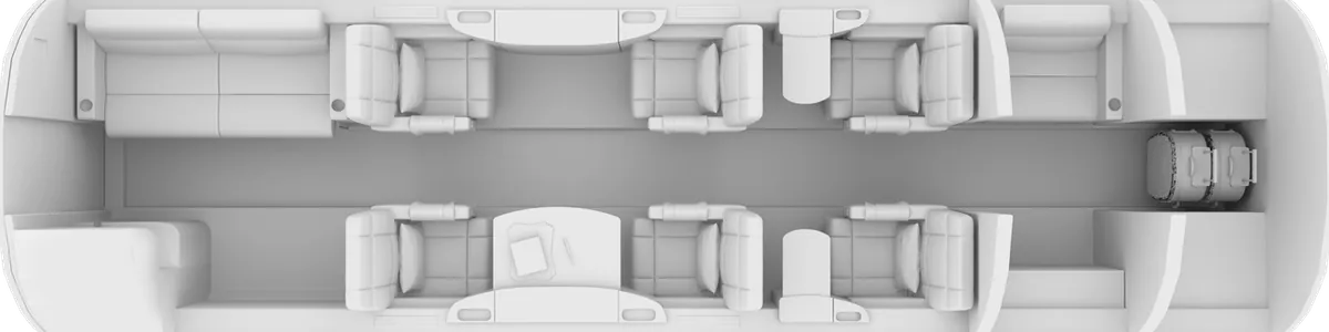 Esquema de cabina del Embraer Legacy 450