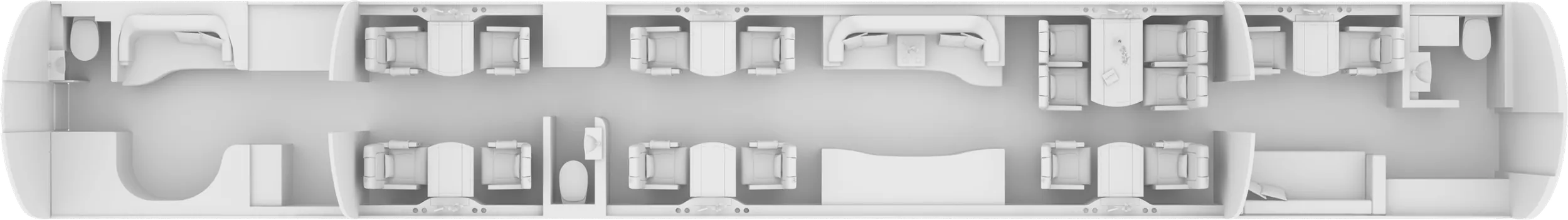 Esquema de cabina del Embraer Lineage 1000