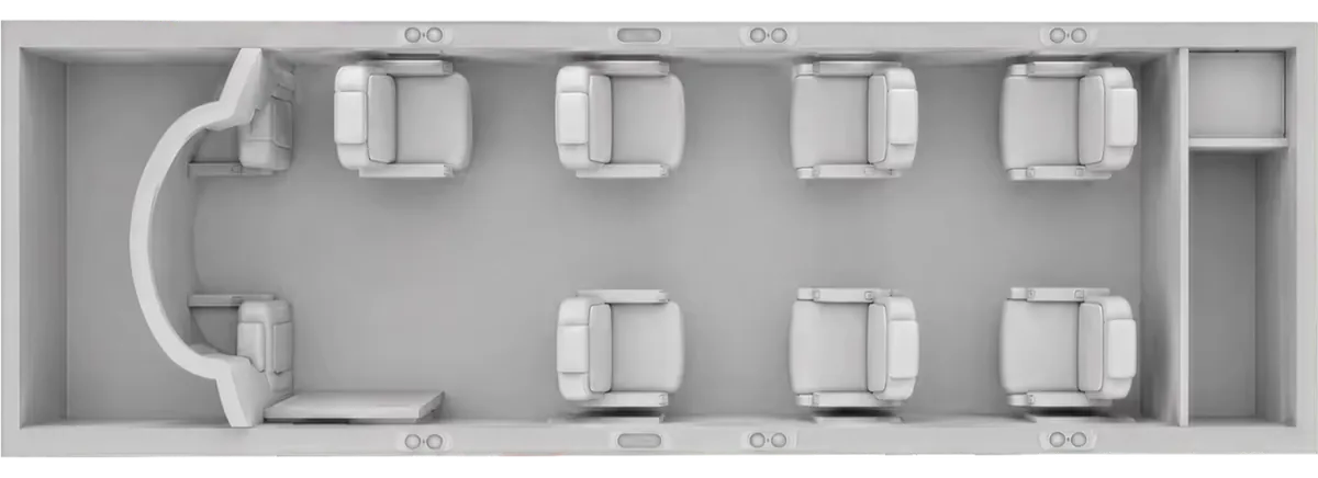 Esquema de cabina del Cessna Citation Bravo