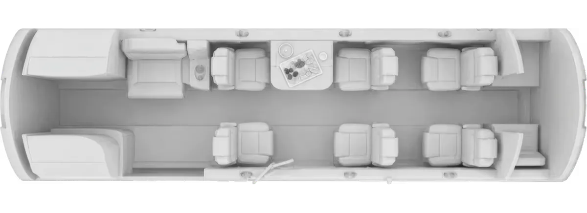 Esquema de cabina del Cessna Citation II