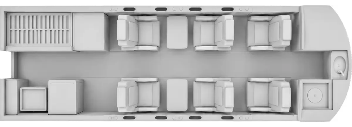 Esquema de cabina del Beechcraft Hawker 400
