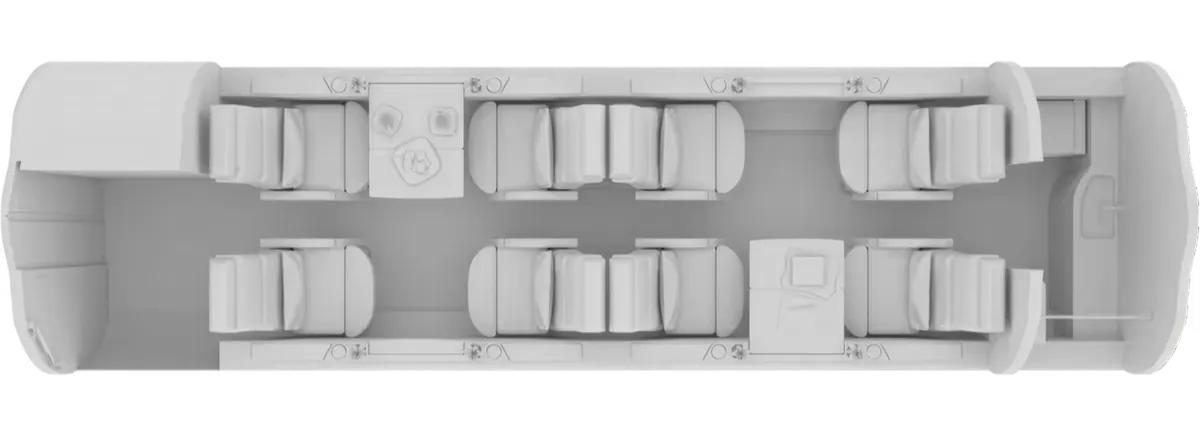 Esquema de cabina del Bombardier Learjet 45