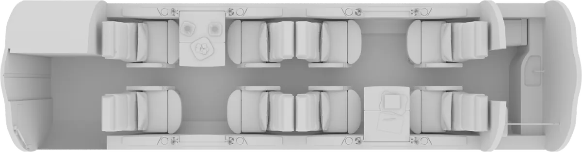 Esquema de cabina del Bombardier Learjet 75