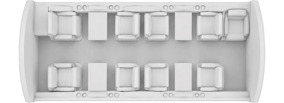 Esquema de cabina del Beechcraft King Air 360
