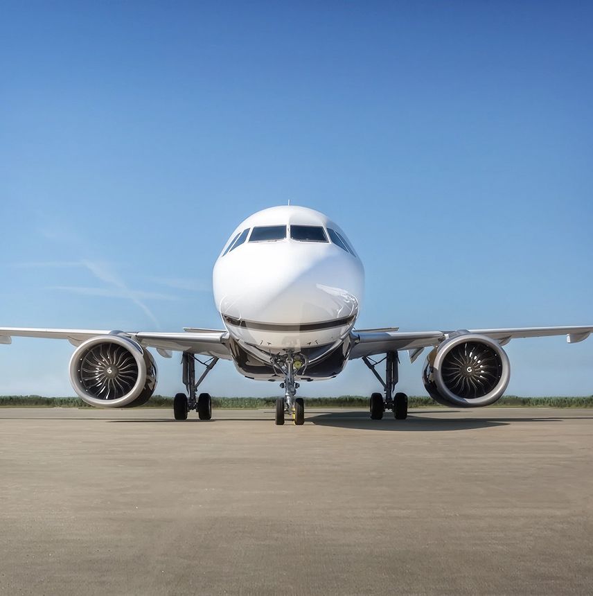 Airbus ACJ319neo private jet, exterior view