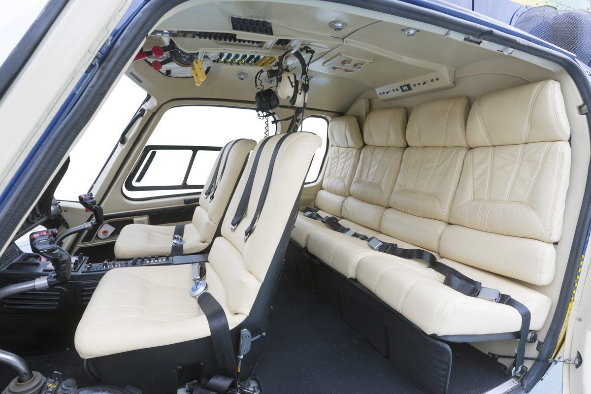 Airbus AS355 NP helicopter, cabin interior