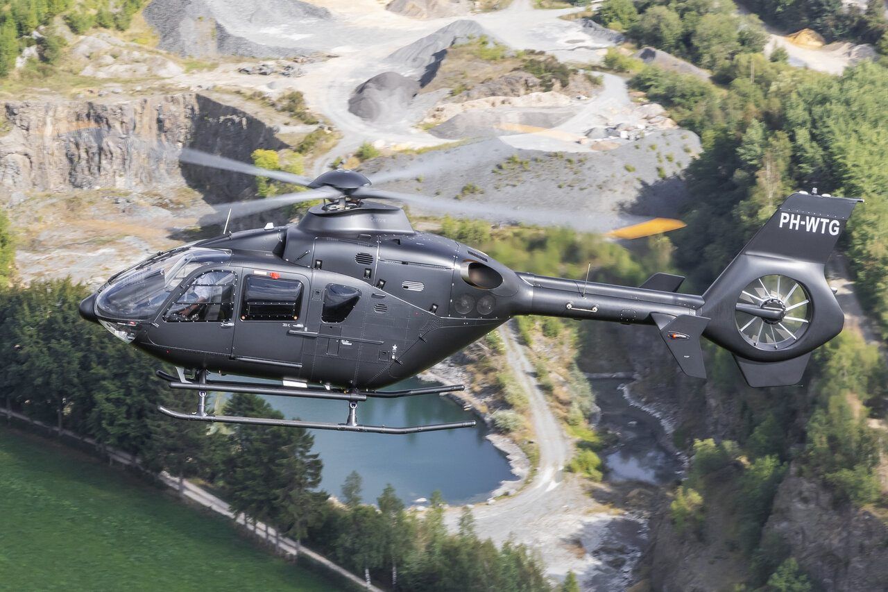 Airbus H135 helicopter, exterior view