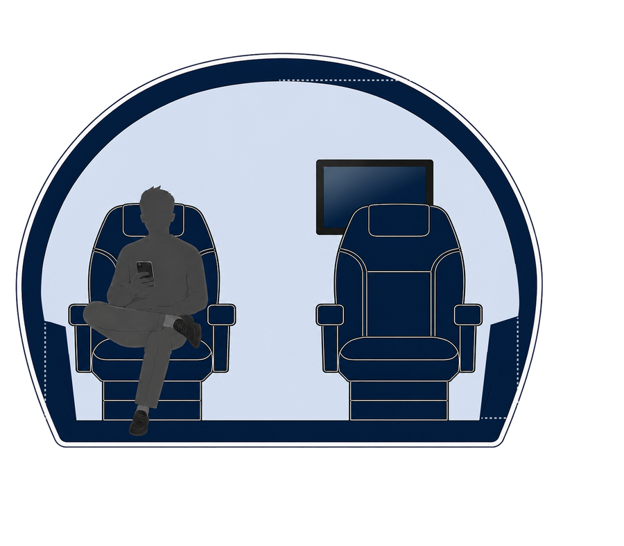 Bombardier Challenger 850 cabin cross-section
