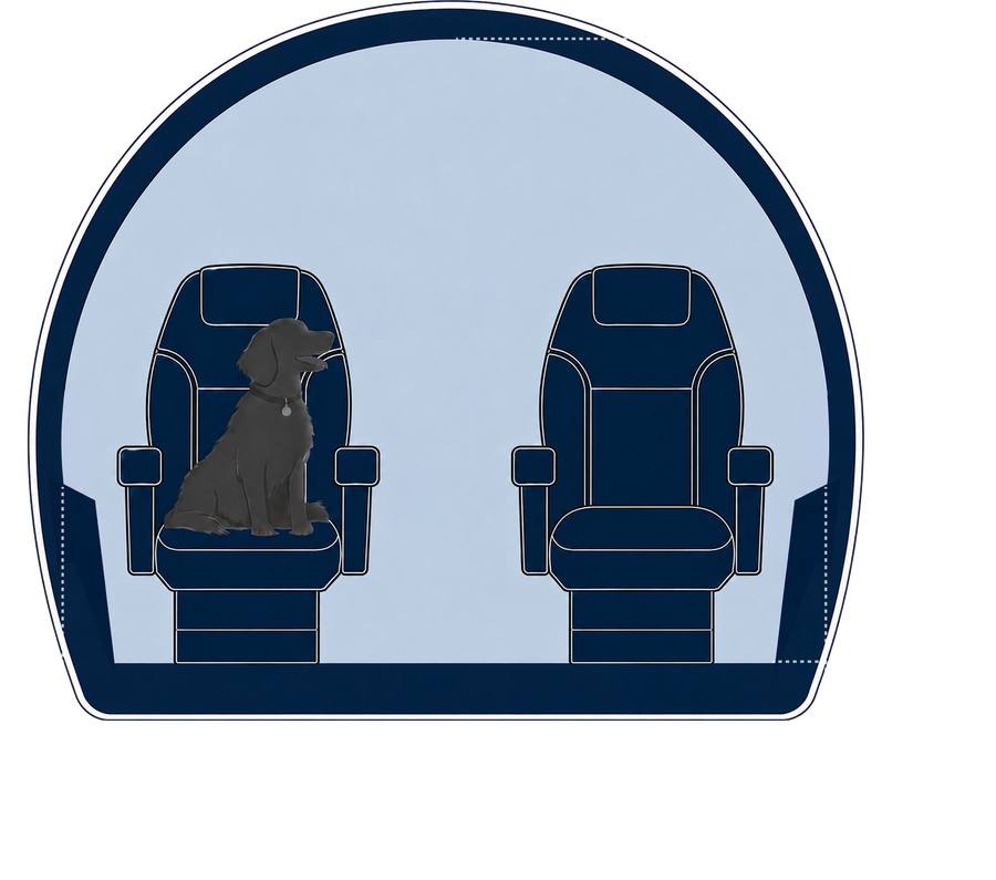 Cessna Citation CJ3/CJ3+ cabin cross-section