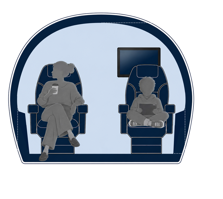 Sezione trasversale della cabina Embraer Praetor 600