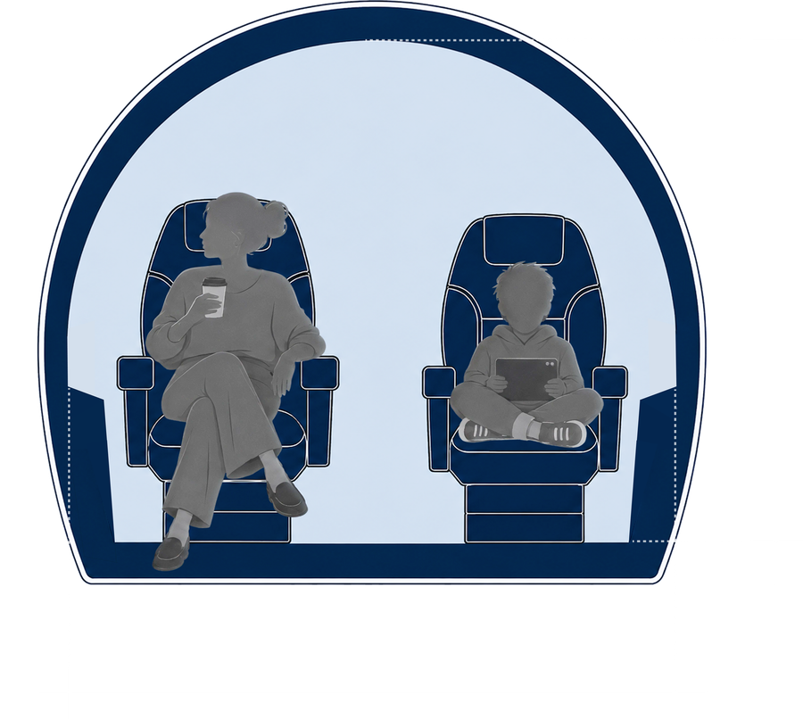 Beechcraft King Air 360 cabin cross-section