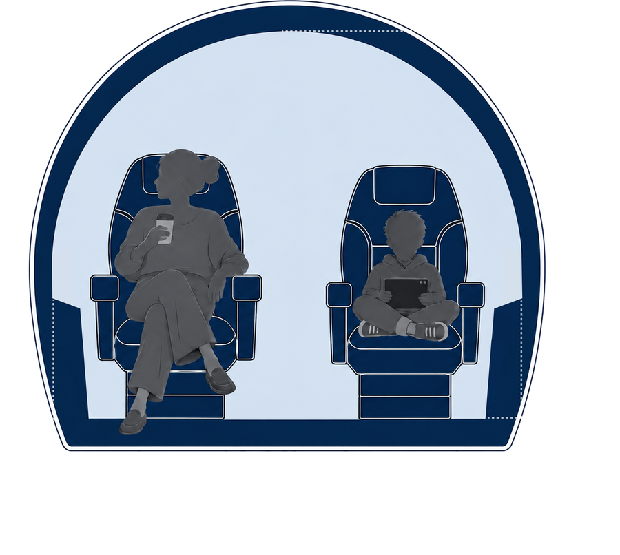 Pilatus PC-12 cabin cross-section