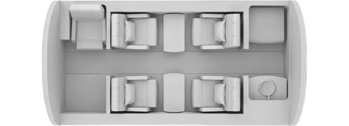 Cessna Citation M2 cabin layout diagram