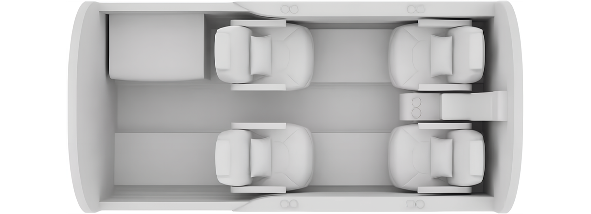 Cessna Citation Mustang cabin layout diagram