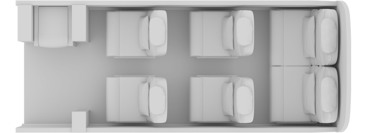 Eclipse 500 cabin layout diagram