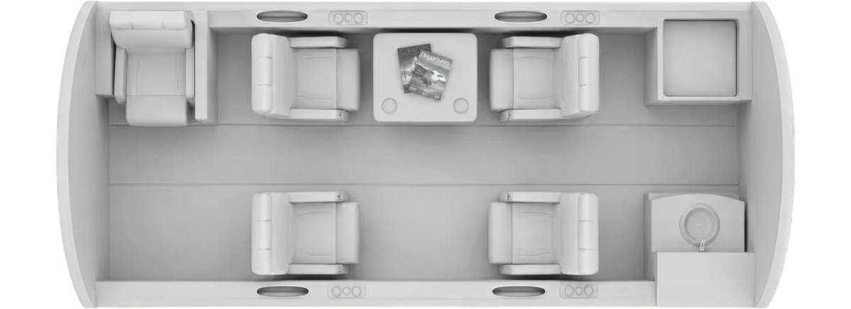HondaJet cabin layout diagram