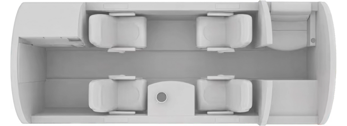 Embraer Phenom 100 cabin layout diagram