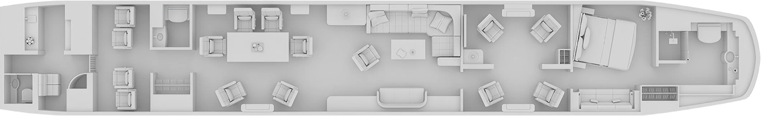 Airbus ACJ319neo cabin layout diagram