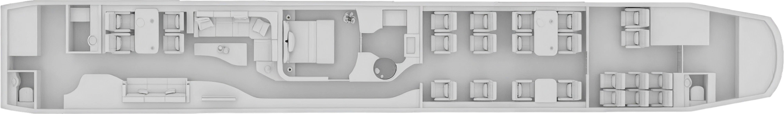 Airbus ACJ320 cabin layout diagram