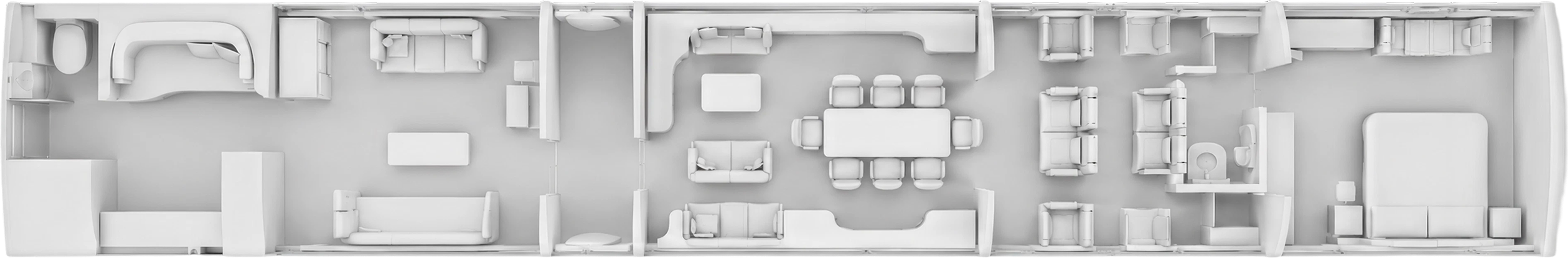 Boeing BBJ MAX 7 cabin layout diagram