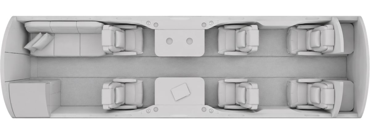 Cessna Citation Ascend cabin layout diagram