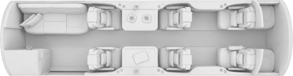 Cessna Citation Latitude cabin layout diagram
