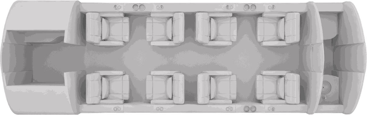 Kabinenlayout Cessna Citation Longitude