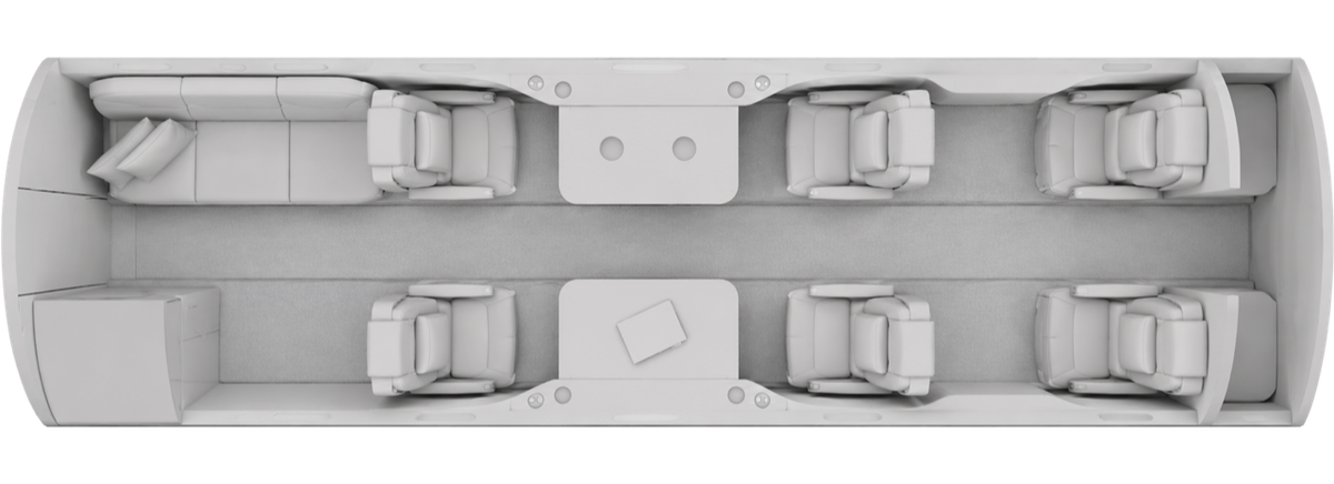 Cessna Citation XLS Gen2 cabin layout diagram