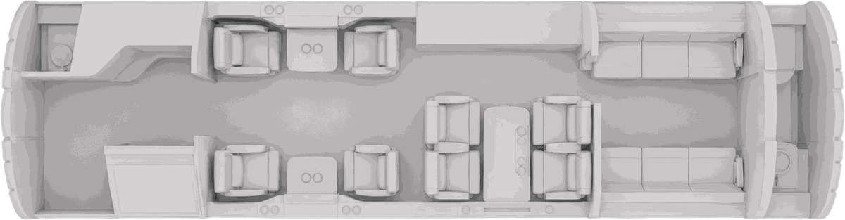 Schema della cabina Dassault Falcon 6X