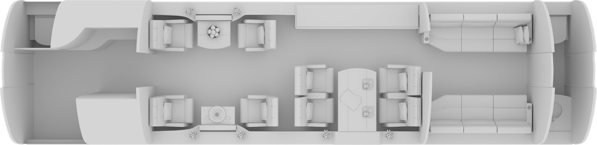 Dassault Falcon 900 cabin layout diagram
